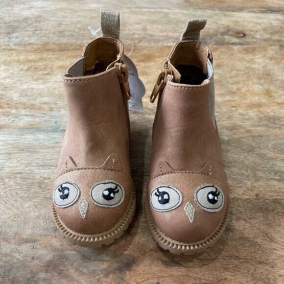 5/$20 NEW 5 Girls Owl Chelsea Boots - Picture 3 of 7